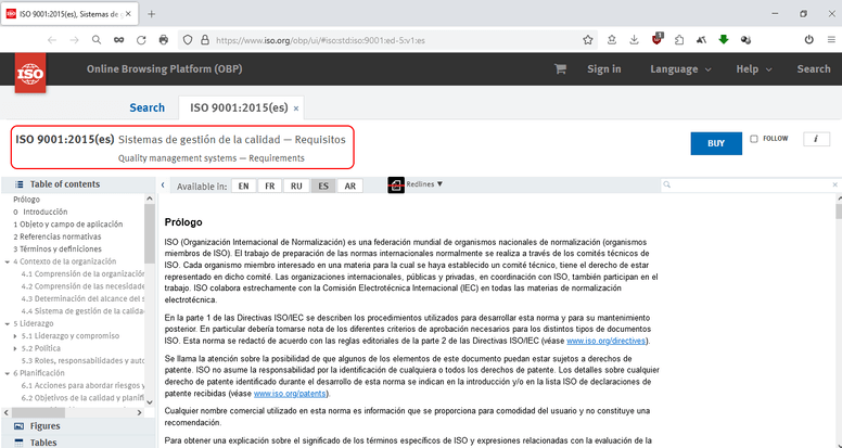 tipo de publicacioones ISO - de requisitos
