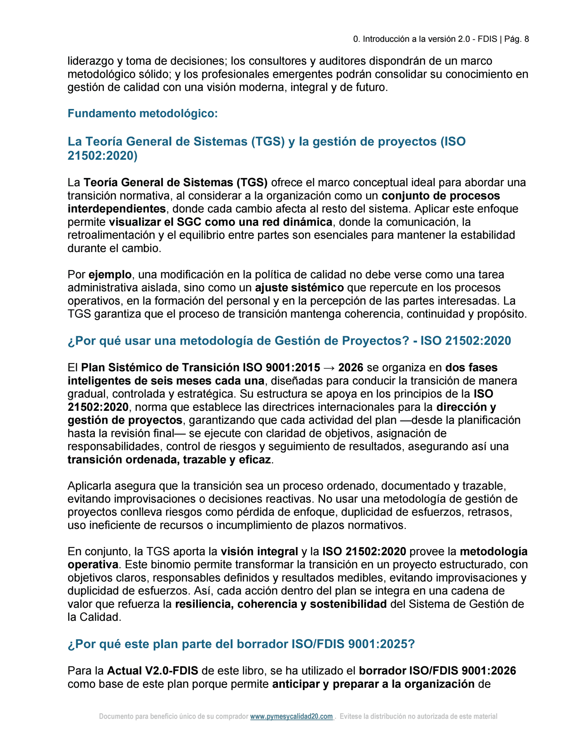 DEMO FDIS PLAN SISTÉMICO DE TRANSICIÓN ISO 9001 – 2_0 conv 8