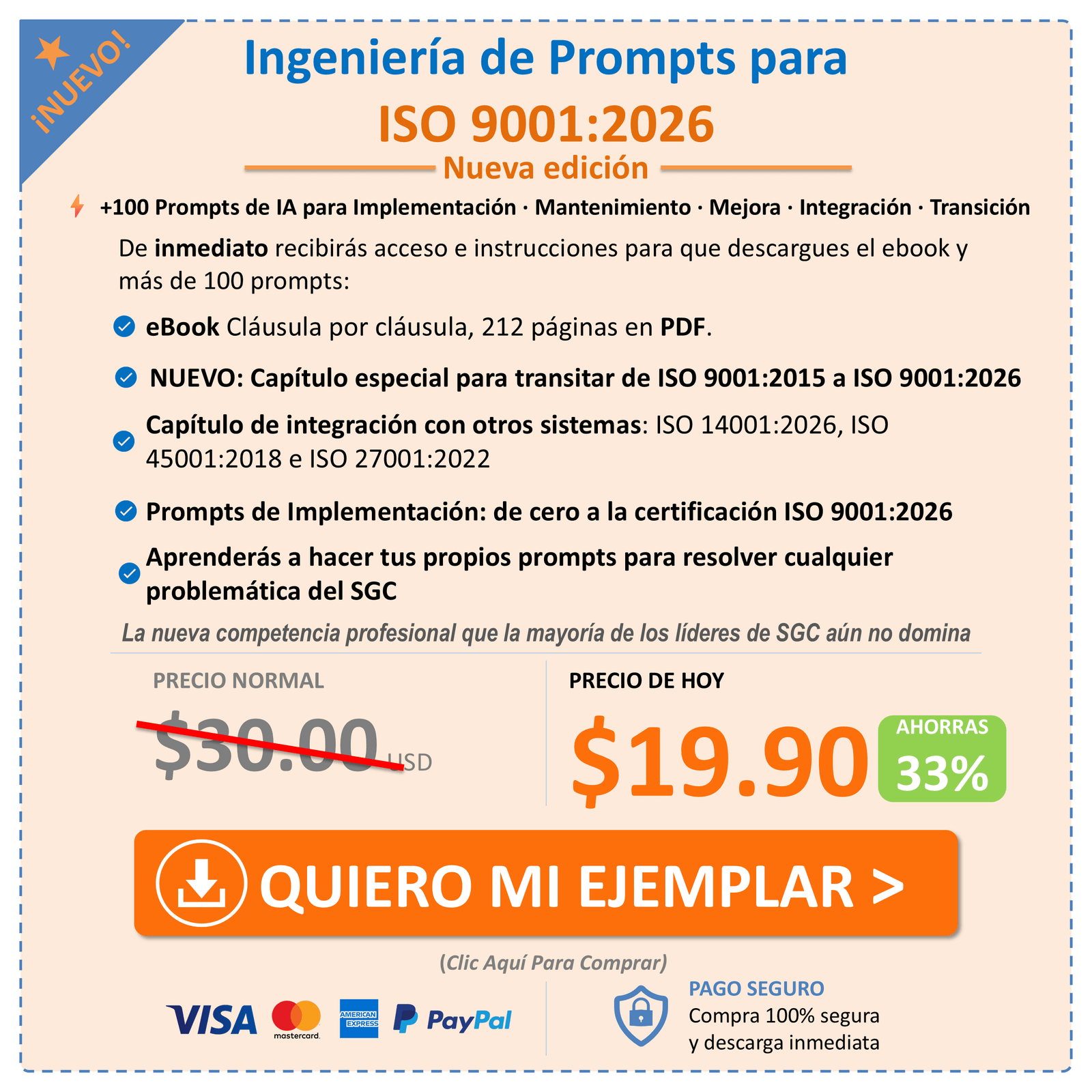 botón de compra prompts ia iso 9001:206